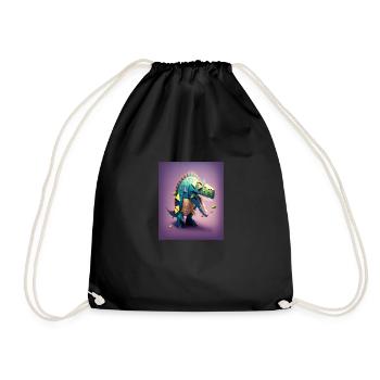 Dinosaur Lover Mexican Dinosaur Pinata - Drawstring Bag - black - Front