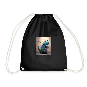 Dinosaur Lover Mexican Dinosaur Pinata - Drawstring Bag - black - Front