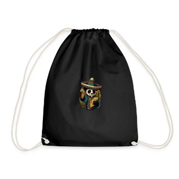 Panda mignon mangeant des tacos Panda mexicain Taco ours - Sac de sport léger - noir - Devant