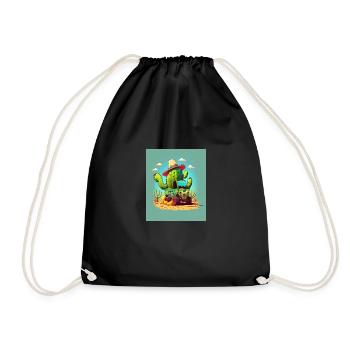 Cactus Plant Collectors Mexican Cactus Plant In A - Drawstring Bag - black - Front