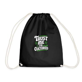 Trust Me I'm Cultured Microbiologist - Drawstring Bag - black - Front