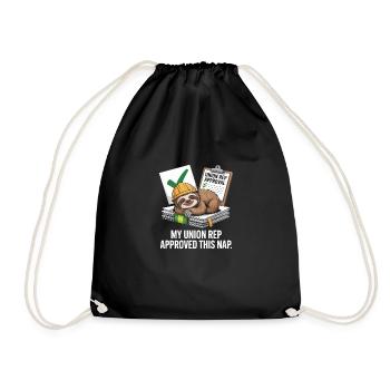 Mon représentant syndical a approuvé cette sieste pour la fête du Travail - Sac de sport léger - noir - Devant
