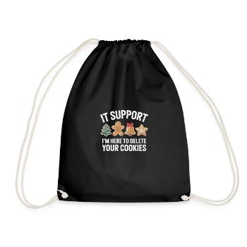 Je suis ici pour supprimer vos cookies de Noël - Sac de sport léger - noir - Devant