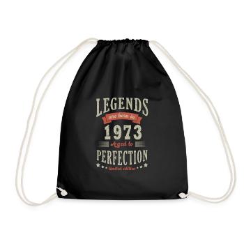 légende né en 1973 Cadeau anniversaire 50 ans - Sac de sport léger - noir - Devant