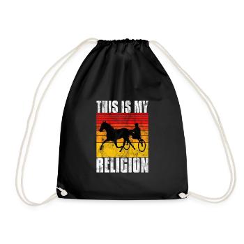 C’est ma religion Trotting Race Trabreiter Sulky - Sac de sport léger - noir - Devant