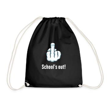 L’école est finie! (Certificat de fin d’études / doigt puant) - Sac de sport léger - noir - Devant