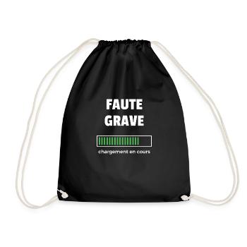 faute grave chargement en cours - Sac de sport léger - noir - Devant