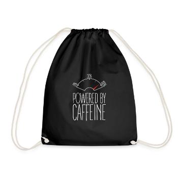 Powered by Caffeine - Drawstring Bag - black - Front