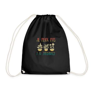 J peux pas j ai Jardinage - Sac de sport léger - noir - Devant