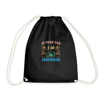 J peux pas j ai Jardinage - Sac de sport léger - noir - Devant