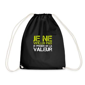 I'm not getting old, I'm increasing in value - Drawstring Bag - black - Front