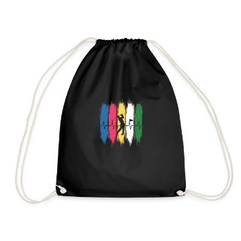 Golf Heartbeat - Drawstring Bag - black - Front