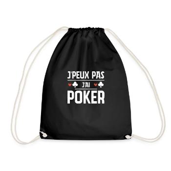 I can't I have Poker Card Game Humor - Turnbeutel - Schwarz - Vorne