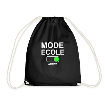 SCHOOL BACK TO SCHOOL FUNNY GIFT - Drawstring Bag - black - Front