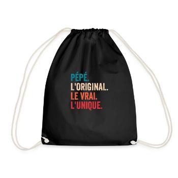 Opa Das Original Das Echte Das Einzigartige Geschenk - Turnbeutel - Schwarz - Vorne
