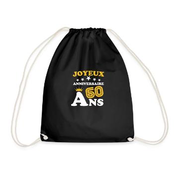Happy Birthday 60 Years - Drawstring Bag - black - Front
