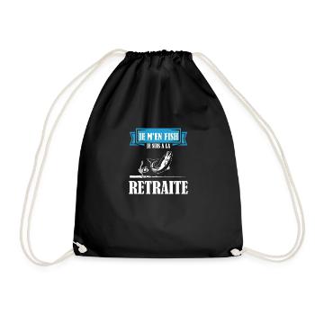 Je M'en Fish, Je suis A La Retraite - Sac de sport léger - noir - Devant