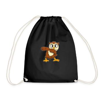 Owl owl - Drawstring Bag - black - Front