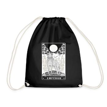 Gothic - The Emperor Card Design - Drawstring Bag - black - Front