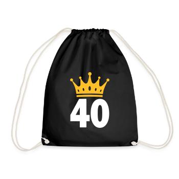 40 couronnes 40 ans 40 ans - Sac de sport léger - noir - Devant