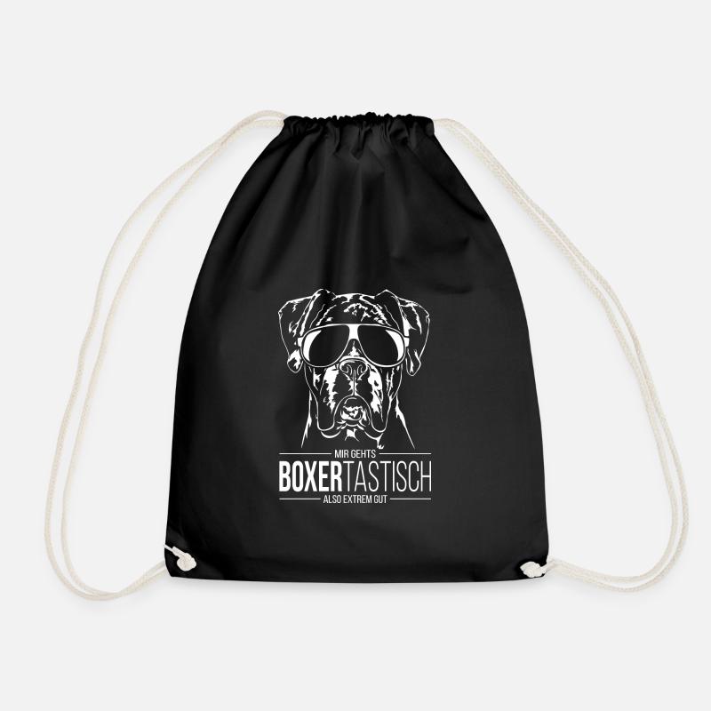 BOXERTASTISCH Boxer Hunde Hundespruch Wilsigns - Turnbeutel - Schwarz