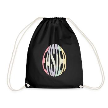 Lapin de Pâques - Logo de Pâques - Sac de sport léger - noir - Devant