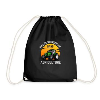Pas de nourriture sans agriculture - Sac de sport léger - noir - Devant