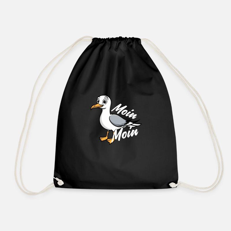 Hamburger Original / Seagull Moin Moin - Drawstring Bag - black