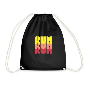 Rum Love Design in Neon Pink Rot - Turnbeutel - Schwarz - Vorne