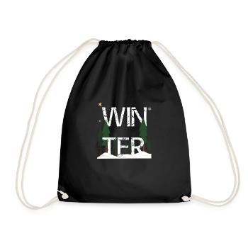 Winter - Drawstring Bag - black - Front
