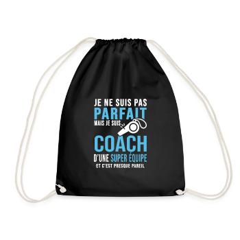 coach parfait super équipe club humour coach sport - Sac de sport léger - noir - Devant