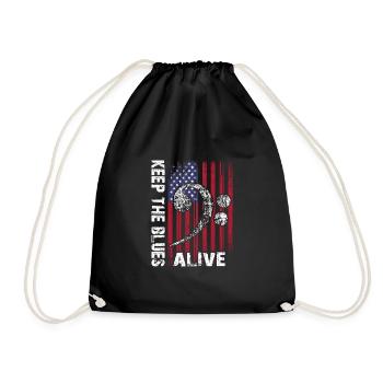 Le blues lives vintage blues design - Sac de sport léger - noir - Devant