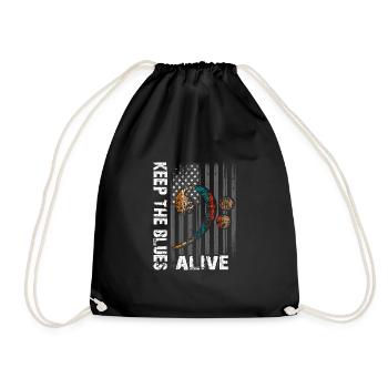 Le blues lives vintage blues design - Sac de sport léger - noir - Devant