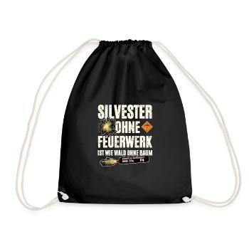 Pyro ohne Feuerwerk - Turnbeutel - Schwarz - Vorne
