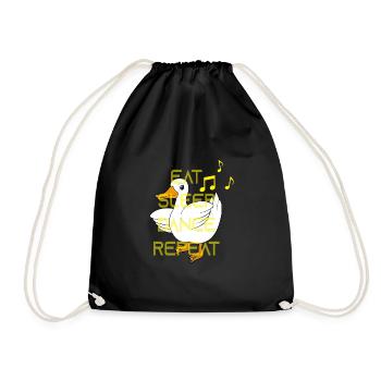 Duck Dance Saying Eat Sleep Dance Repeat - Sac de sport léger - noir - Devant