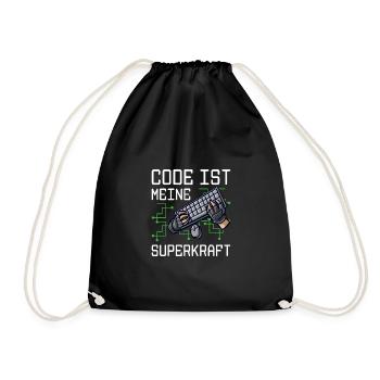 Code Ist Meine Superkraft Software Entwickler Code - Turnbeutel - Schwarz - Vorne