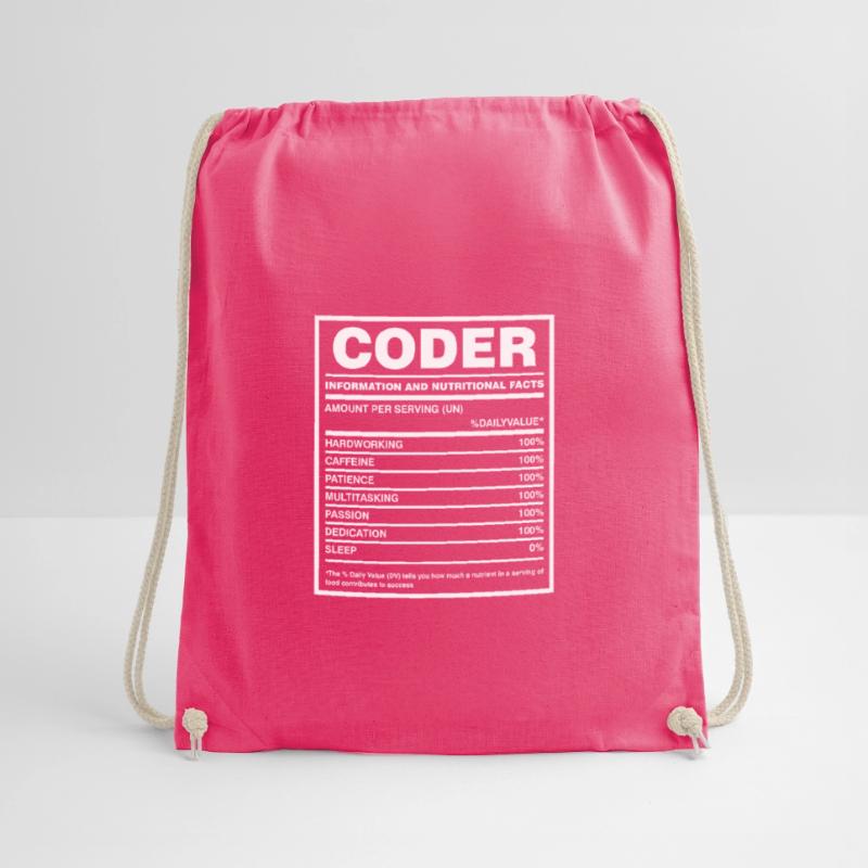 Coder Nutritional Facts Coder Programmer Computer Turnbeutel