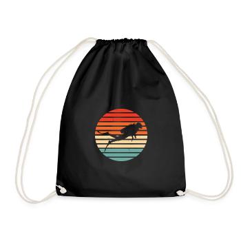 Vintage Graphic Diver Diving Scuba Diver Apnoe Sno - Turnbeutel - Schwarz - Vorne