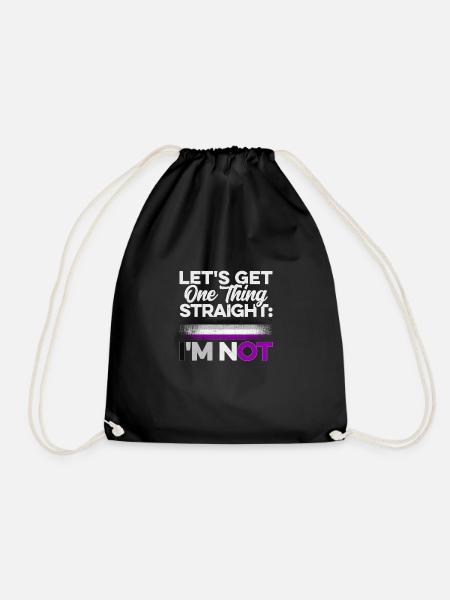 Let's Get One Thing Straight I'm Not Bisexual Asex - Turnbeutel - Schwarz