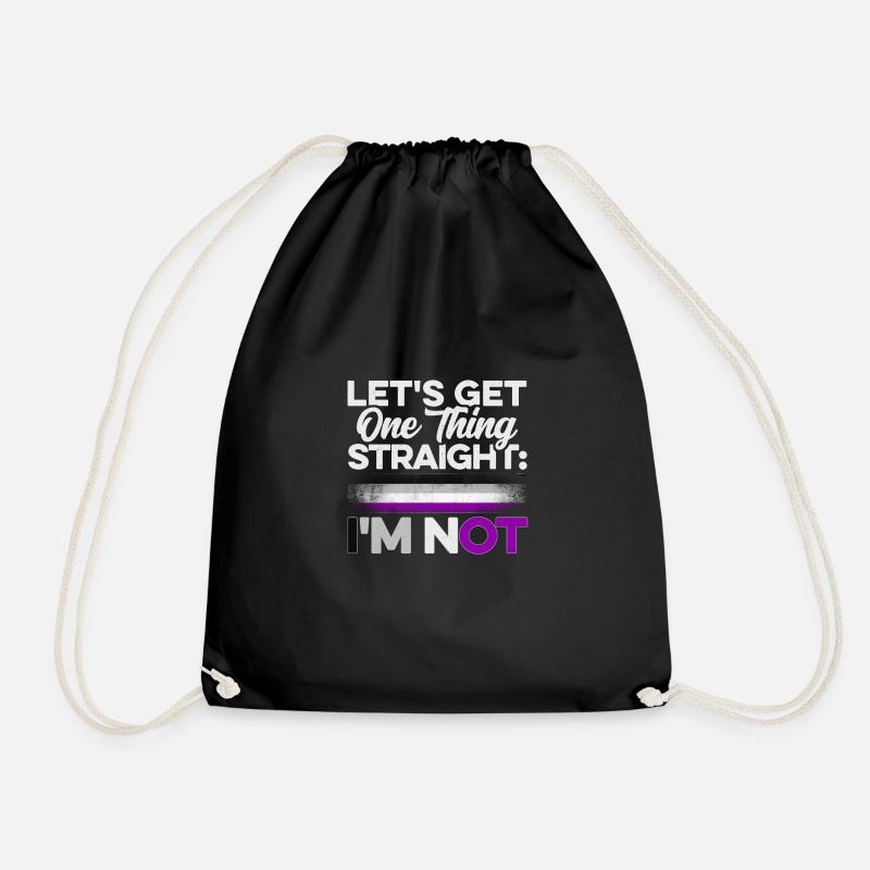 Let's Get One Thing Straight I'm Not Bisexual Asex - Turnbeutel - Schwarz