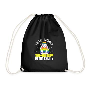 I'm The Rainbow Sheep In The Family Lesbian Love G - Turnbeutel - Schwarz - Vorne