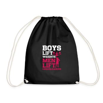 Boys Lift Weights Men Lift Cheerleaders Gymnast Ch - Turnbeutel - Schwarz - Vorne