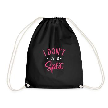 I Don't Give A Split Cheerleading Cheerleader Danc - Turnbeutel - Schwarz - Vorne
