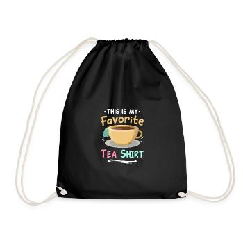 This Is My Favorite Tea Shirt Tea Lover Tea Drinke - Turnbeutel - Schwarz - Vorne
