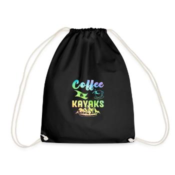 Coffee And Kayaks Kayaking Rowing Rower Canoe Padd - Turnbeutel - Schwarz - Vorne