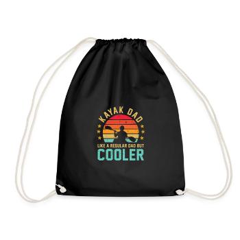 Kayak Dad Like A Regular Dad But Cooler Kayaking C - Turnbeutel - Schwarz - Vorne