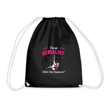 I'm An Arealist What's Your Superpower Gymnastics - Turnbeutel - Schwarz - Vorne