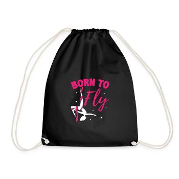 Born To Fly Graphic Acrobatics Acrobat Gymnastics - Turnbeutel - Schwarz - Vorne
