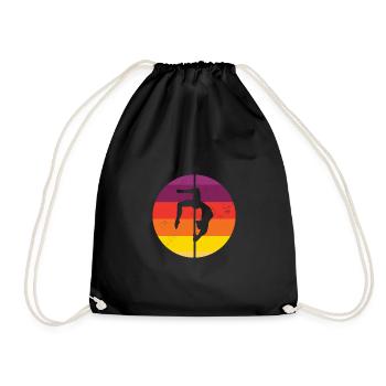 Retro Graphic Gymnast Gymnastics Acrobat Acrobatic - Turnbeutel - Schwarz - Vorne
