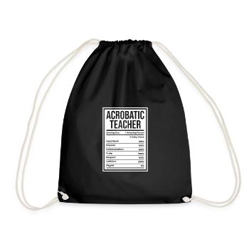 Acrobatics Teacher Serving Size Acrobat Gymnastics - Turnbeutel - Schwarz - Vorne
